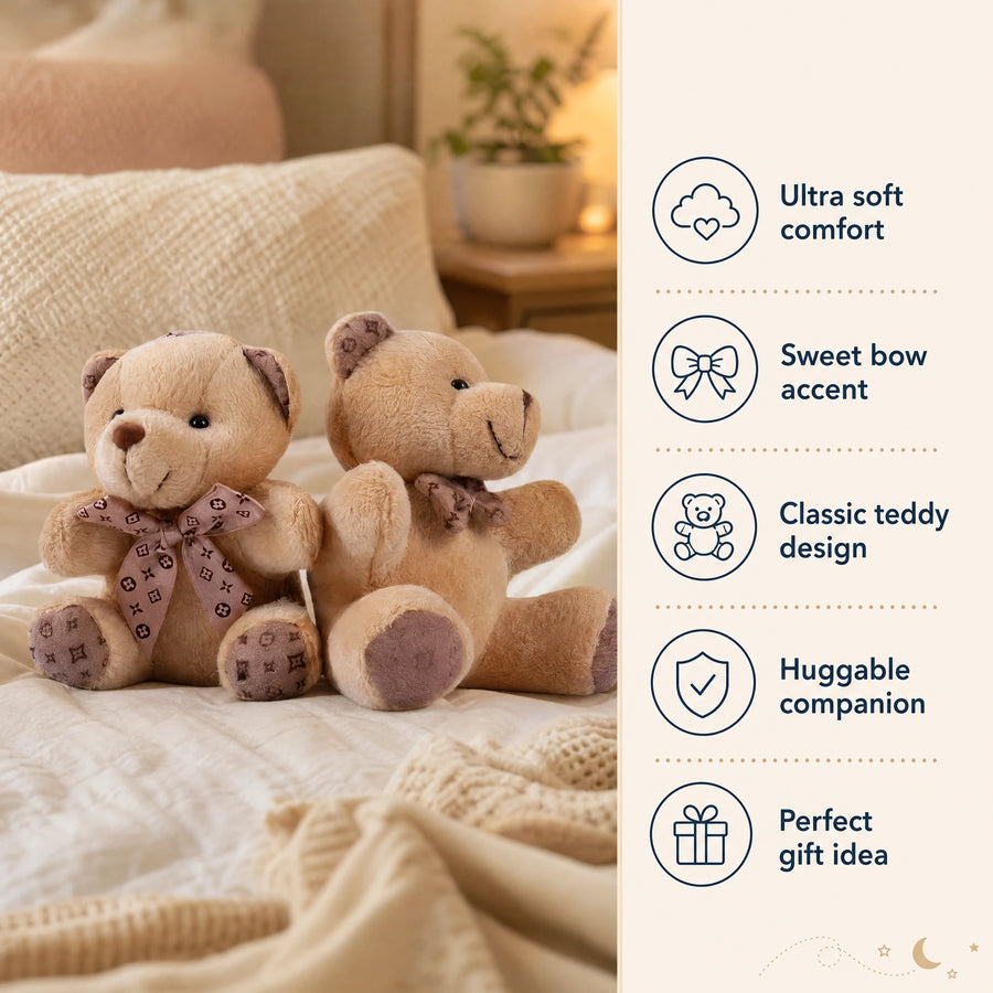 Teddy Bear Keychain – Soft Brown Plush with Ribbon - Bénéfices produit