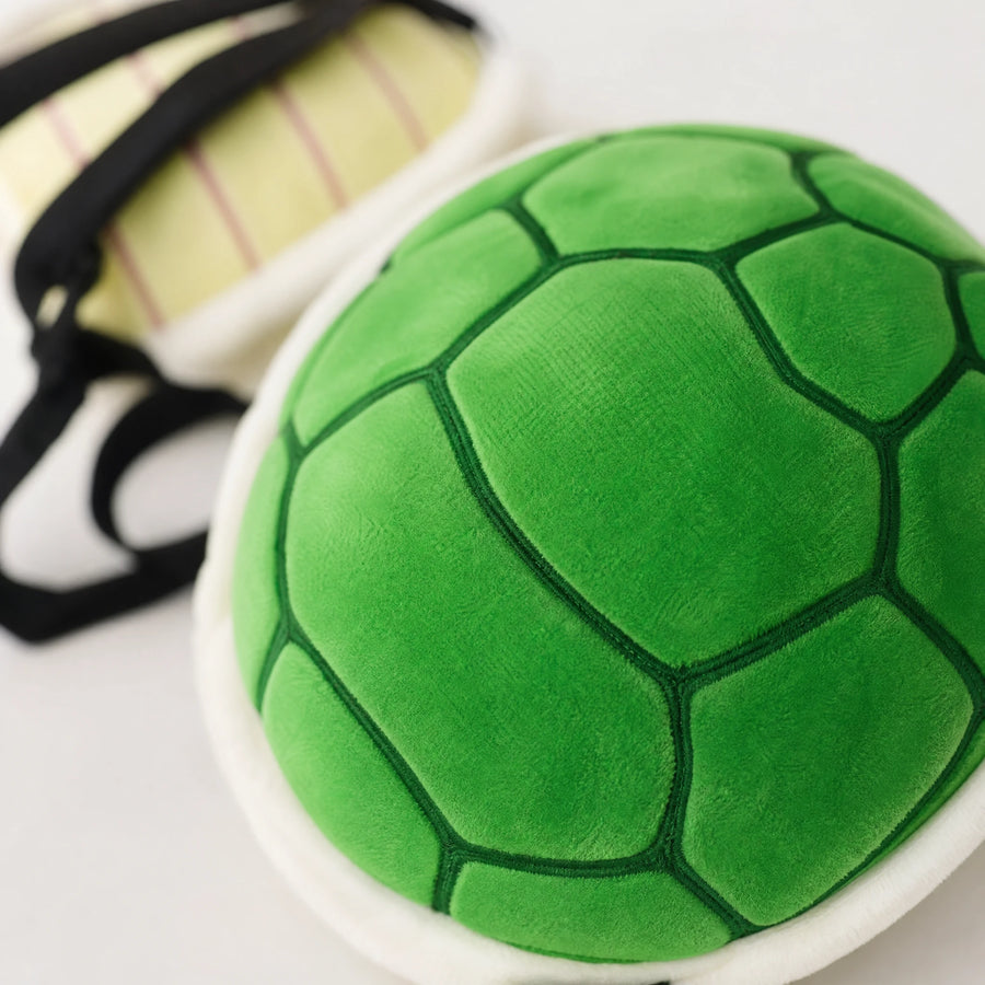 Turtle Plush Backpack with Shell Design and Straps - Détail matière