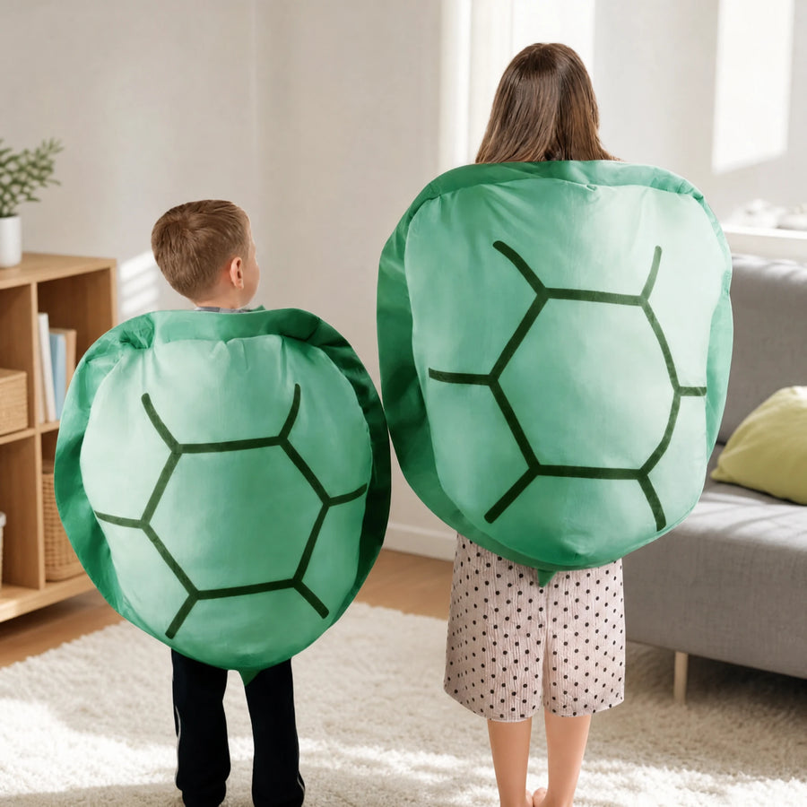 Turtle Shell Pillow Plush Wearable Cushion in Green - Utilisation du produit