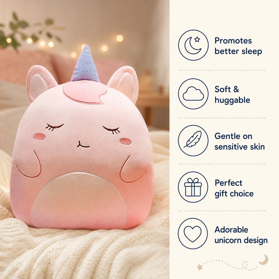Unicorn Plush Pillow with Hidden Blanket Compartment - Bénéfices produit