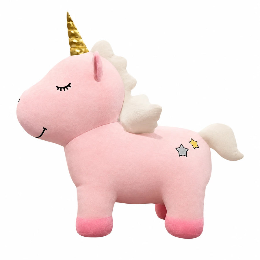 Unicorn Plush with Golden Horn and Wings - 12in / 30cm · 17.5in / 45cm · 23in / 58cm