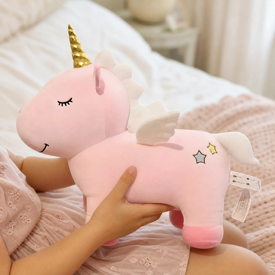 Unicorn Plush with Golden Horn and Wings - Utilisation du produit