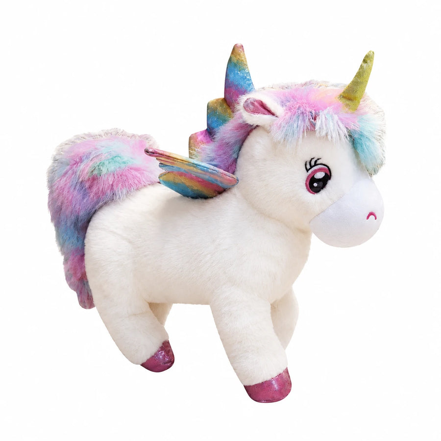 Unicorn Plush with Rainbow Mane and Wings - 14in / 35cm · 17.5in / 45cm · 23.5in / 60cm