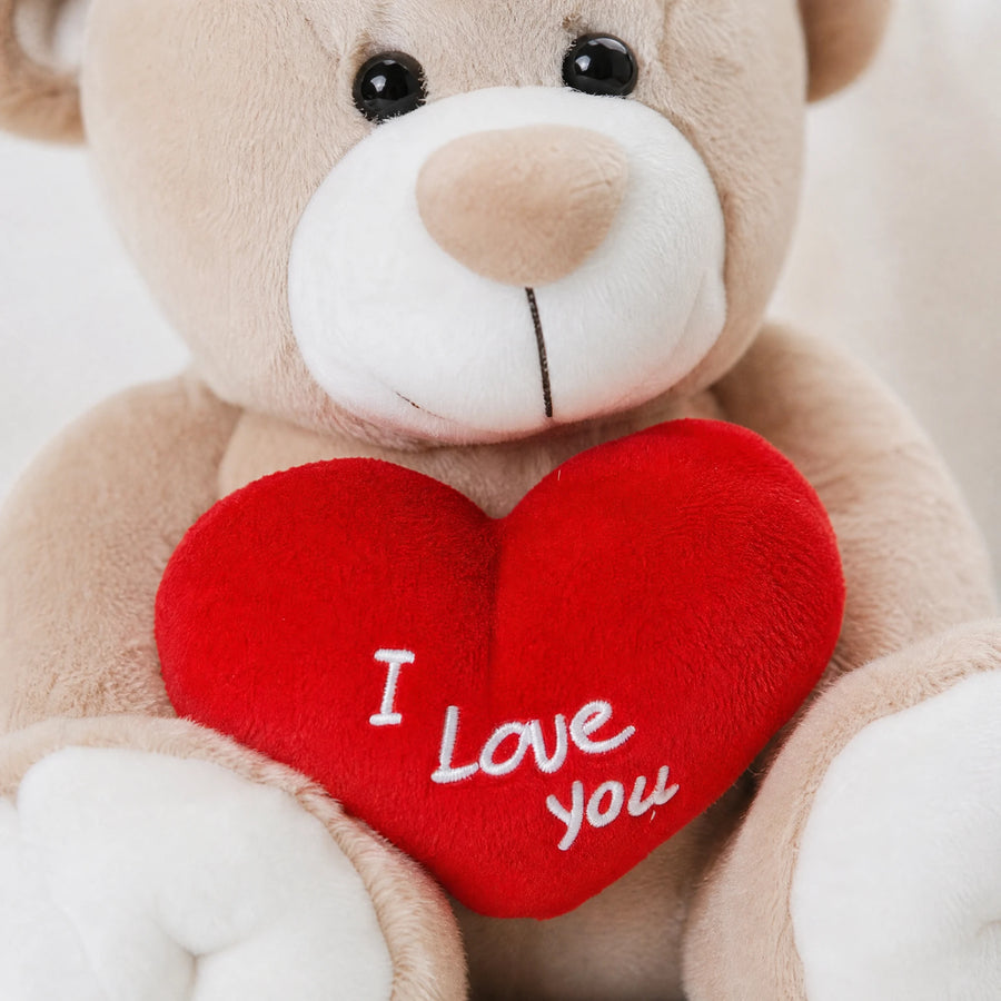 Valentine Teddy Bear with Red I Love You Heart - Détail matière