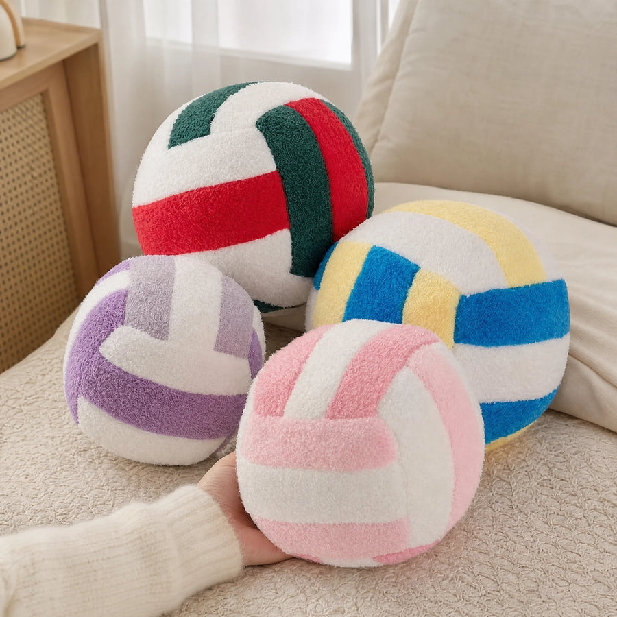 Volleyball Plush Toy in Bright Striped Design - Utilisation du produit