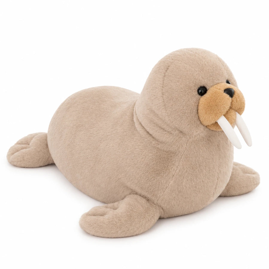 Walrus Plush Toy with Soft Tusks and Huggable Body - 13in / 35cm … (4 tailles)