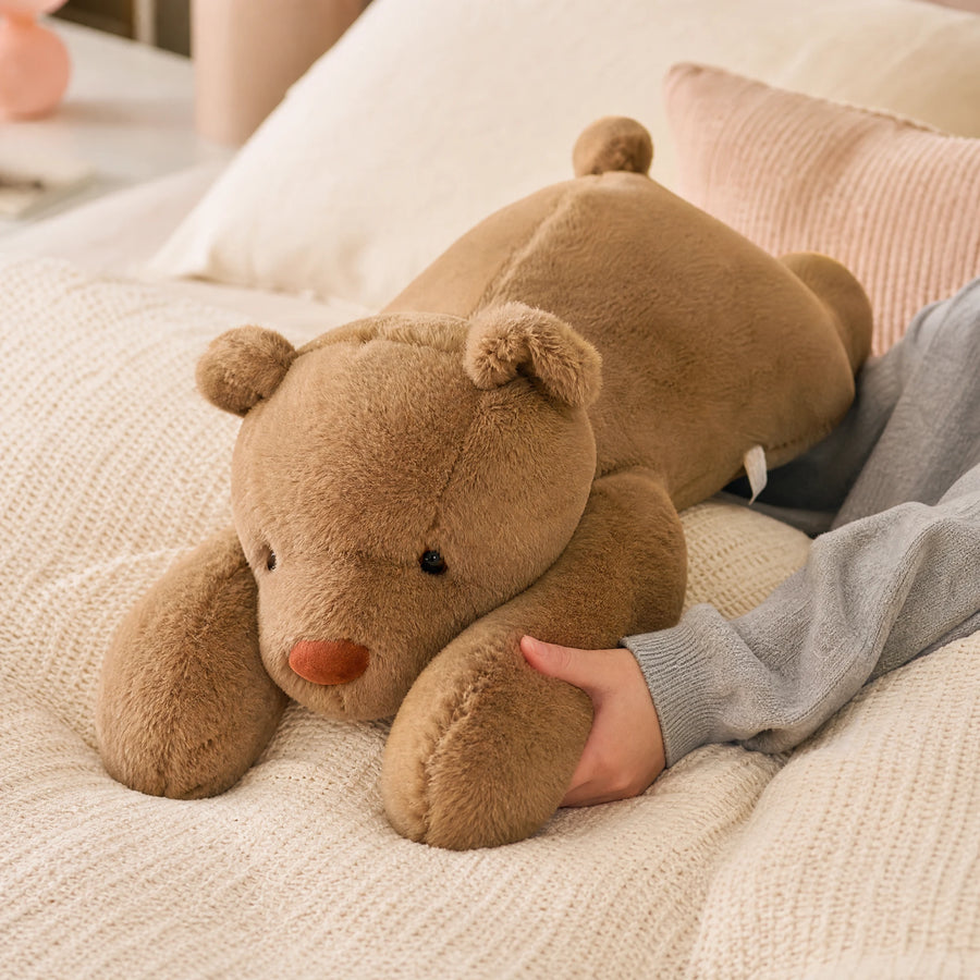 Weighted Bear Plush in Soft Brown Cotton - Utilisation du produit
