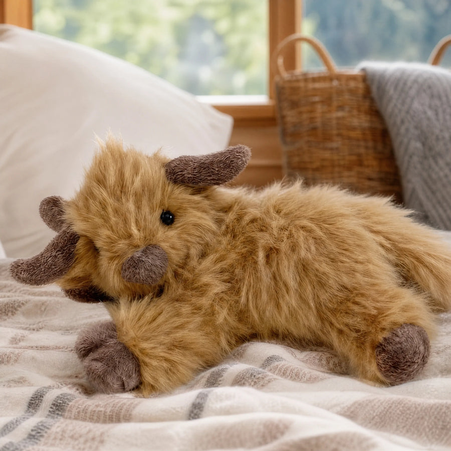 Weighted Highland Cow Plush with Heating Feature - Utilisation du produit