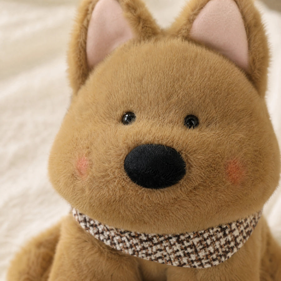 West Highland Terrier Plush with Scarf and Lifelike Details - Détail matière