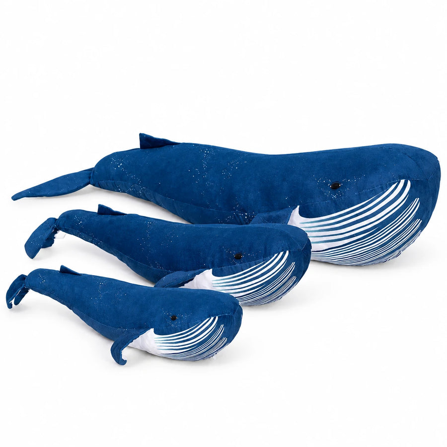 Whale Plush Giant Humpback with Starry Blue Design - 31in / 80cm · 39in / 100cm · 59in / 150cm