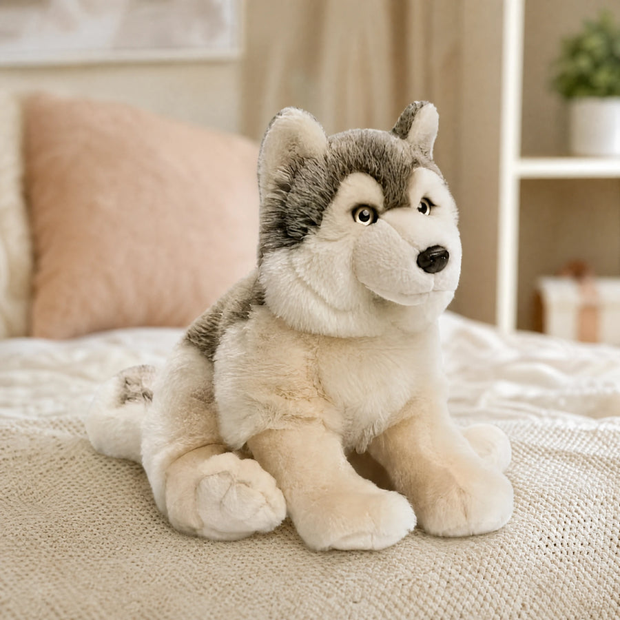 Wolf Plush with Realistic Gray Fur and Soft Texture - Utilisation du produit