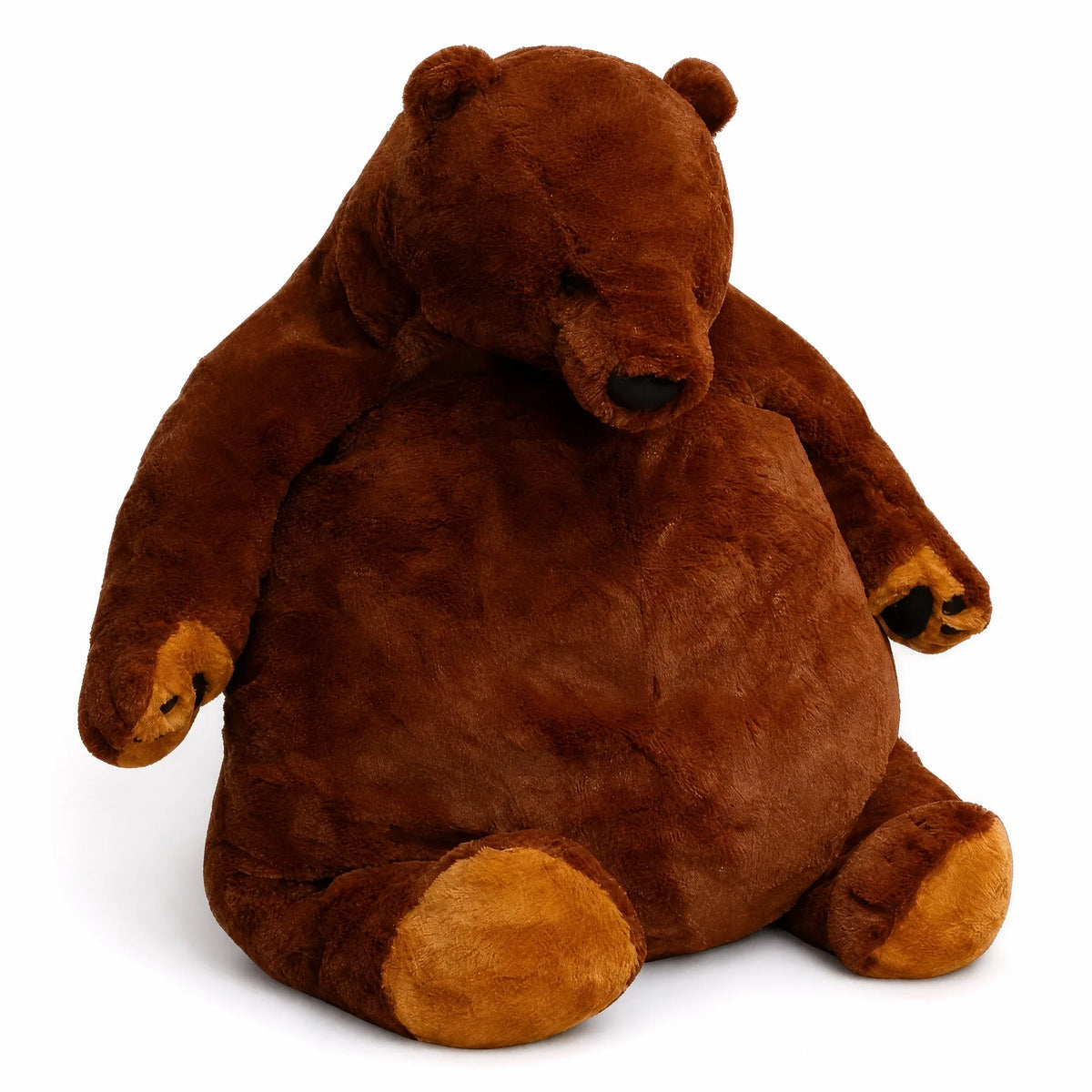 Giant Teddy Bear in Brown Plush Fur with Soft Filling