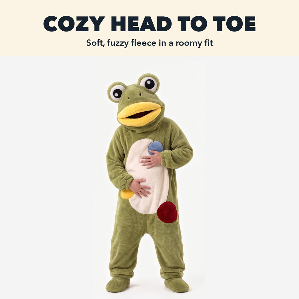Frog Onesie: Cozy head to toe