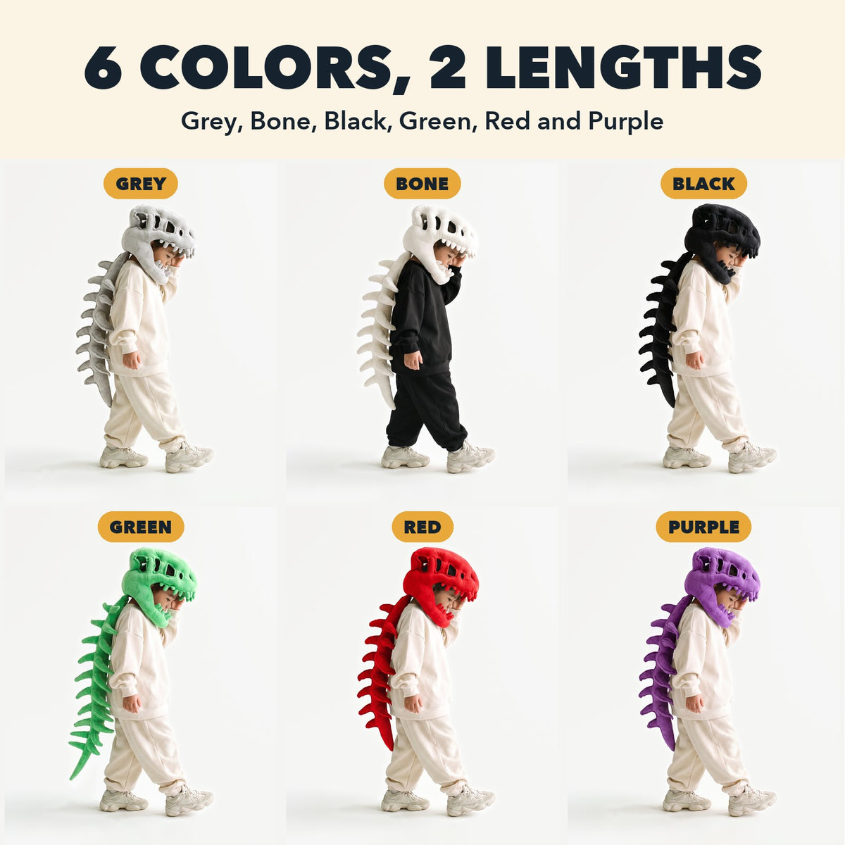 Dinosaur Skeleton Costume: Six colors