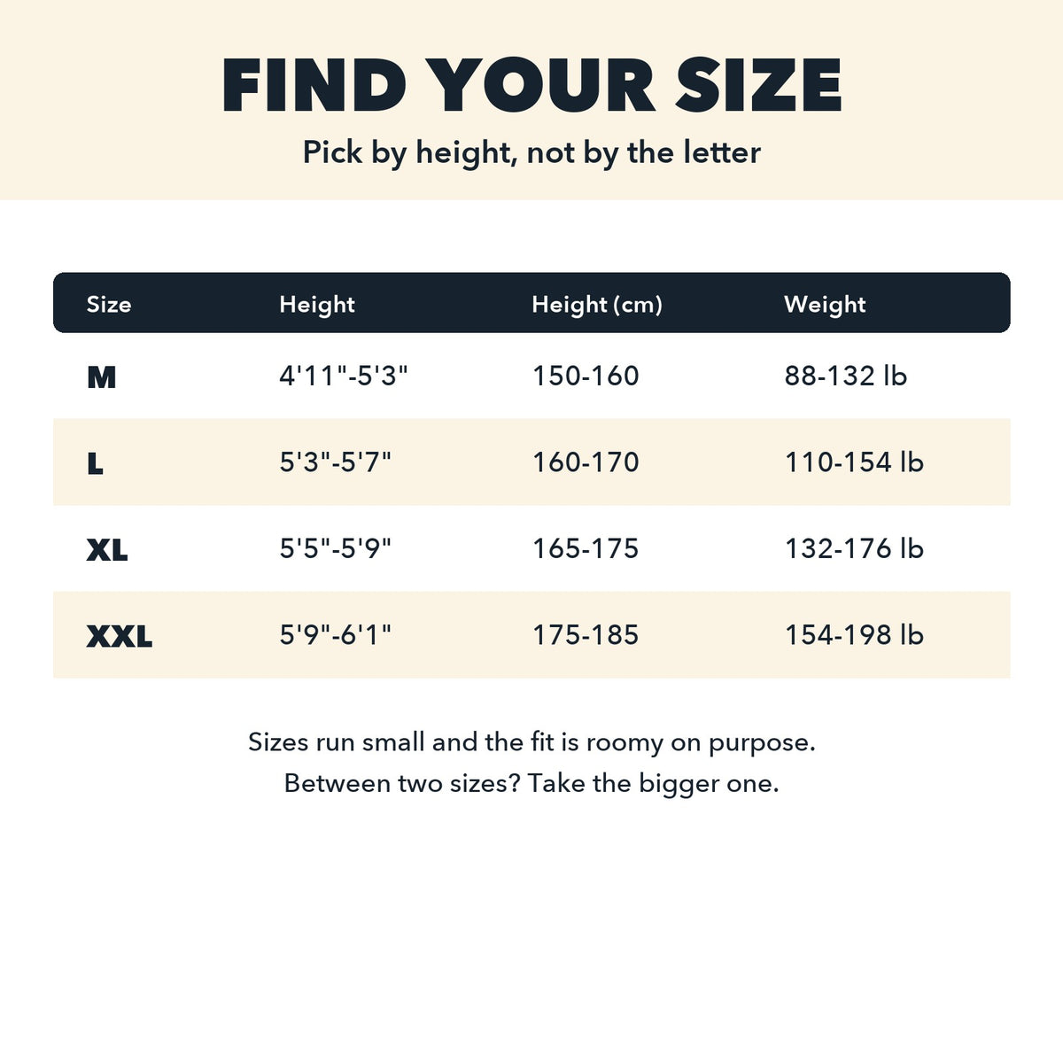 Shark Hooded Robe size guide in inches and centimeters