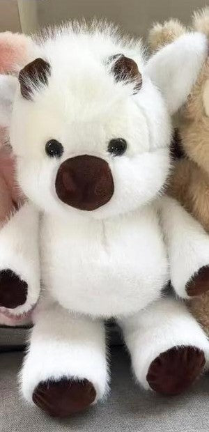 Clover the Highland Cow plush, Cloud Mist white colorway