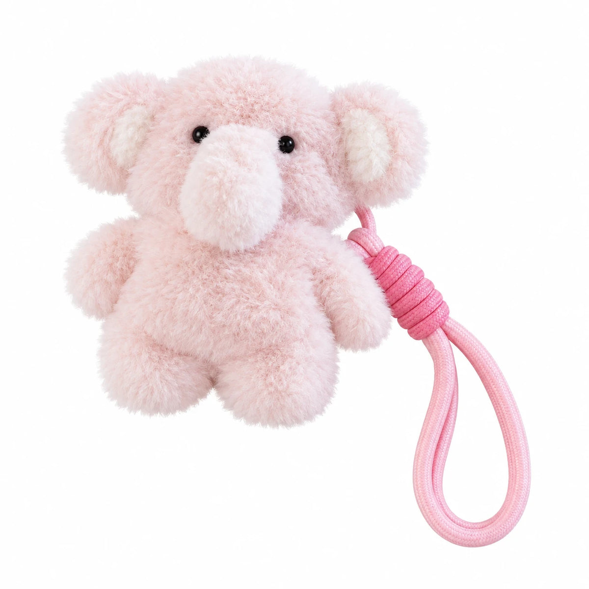 AirPods Case Plush with Fluffy Elephant Design and Lanyard - Pink / Airpods Pro / Pro 2