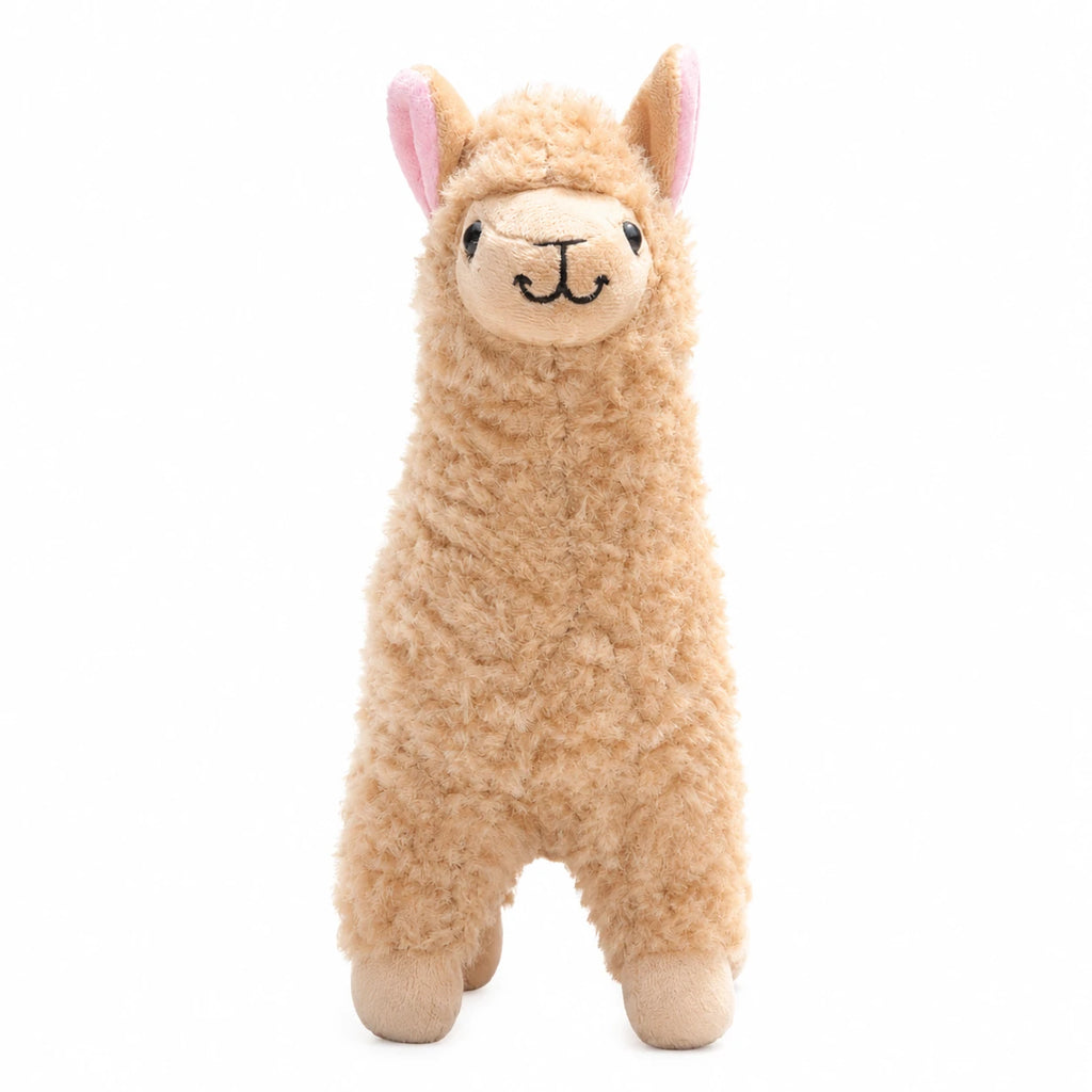 Alpaca Plush Toy in Soft Long-Pile Fabric - Beige