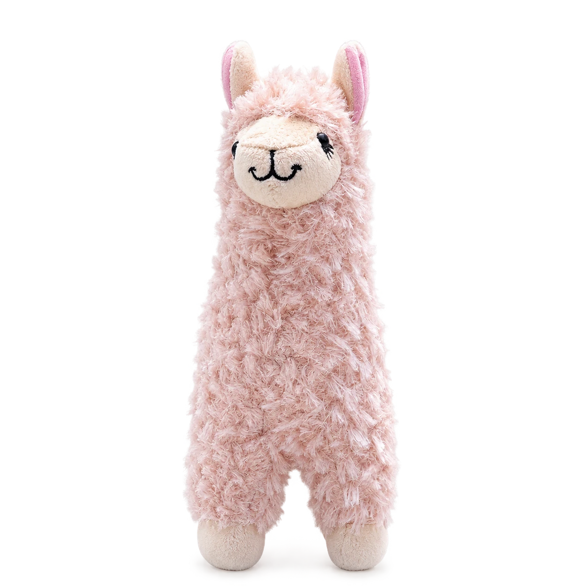 Alpaca Plush Toy in Soft Long-Pile Fabric - Pink