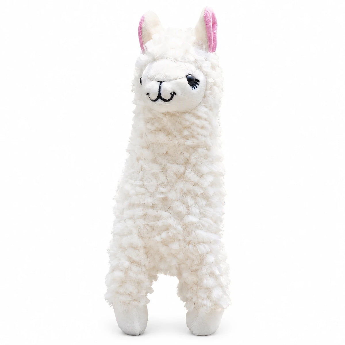 Alpaca Plush Toy in Soft Long-Pile Fabric - White