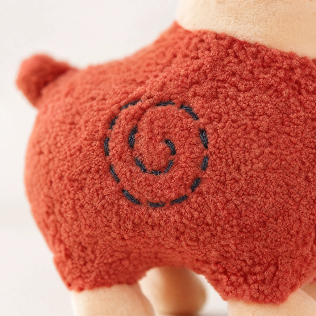 Alpaca Plush with Textured Colored Fleece – 25cm - Détail matière