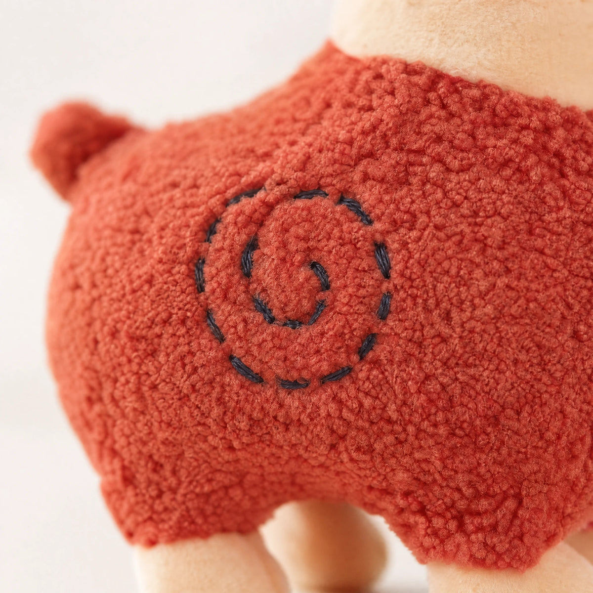 Alpaca Plush with Textured Colored Fleece – 25cm - Détail matière