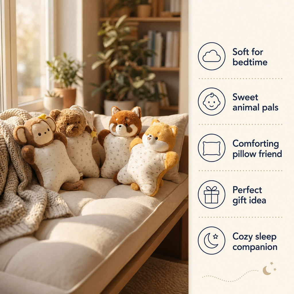 Animal Pillow Plush with Soft Belly Design - Bénéfices produit