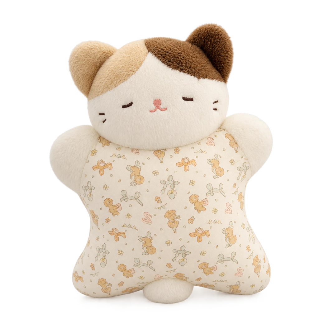 Animal Pillow Plush with Soft Belly Design - Cat