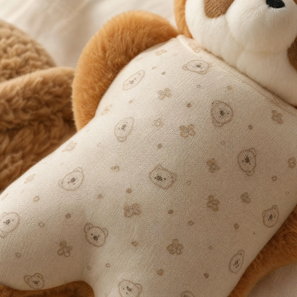 Animal Pillow Plush with Soft Belly Design - Détail matière