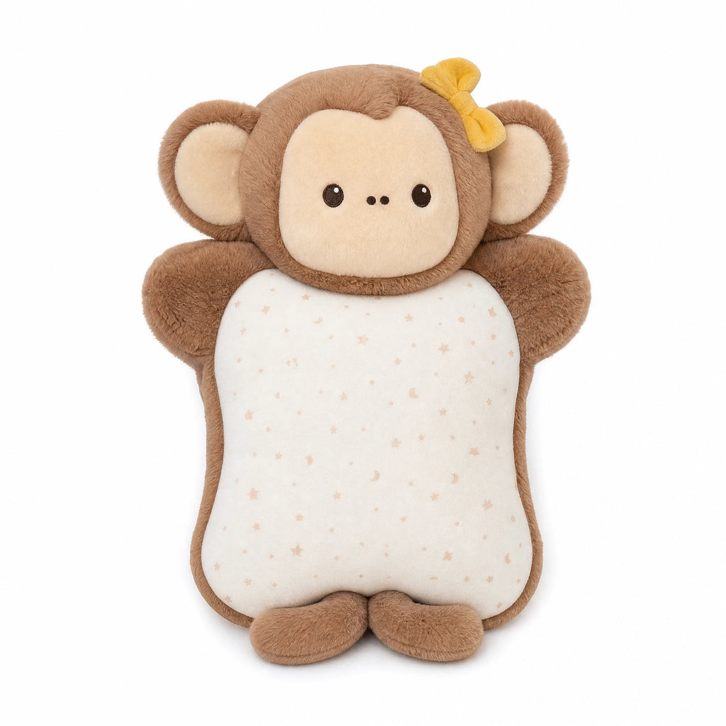 Animal Pillow Plush with Soft Belly Design - Fond blanc