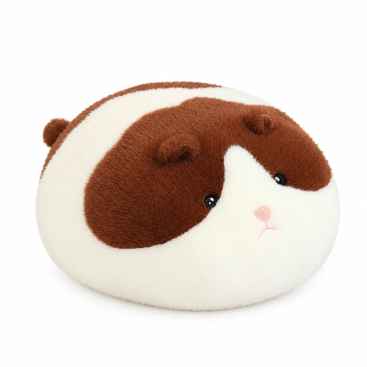 Animal Plush Pillow – Round Mochi-Style Stuffed Toy - Hamster (Brown) / 15in / 40cm … (2 tailles)