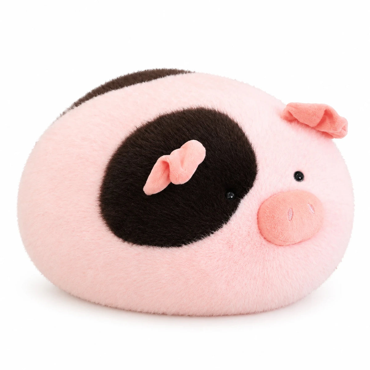 Animal Plush Pillow – Round Mochi-Style Stuffed Toy - PIg (Pink) / 15in / 40cm … (2 tailles)