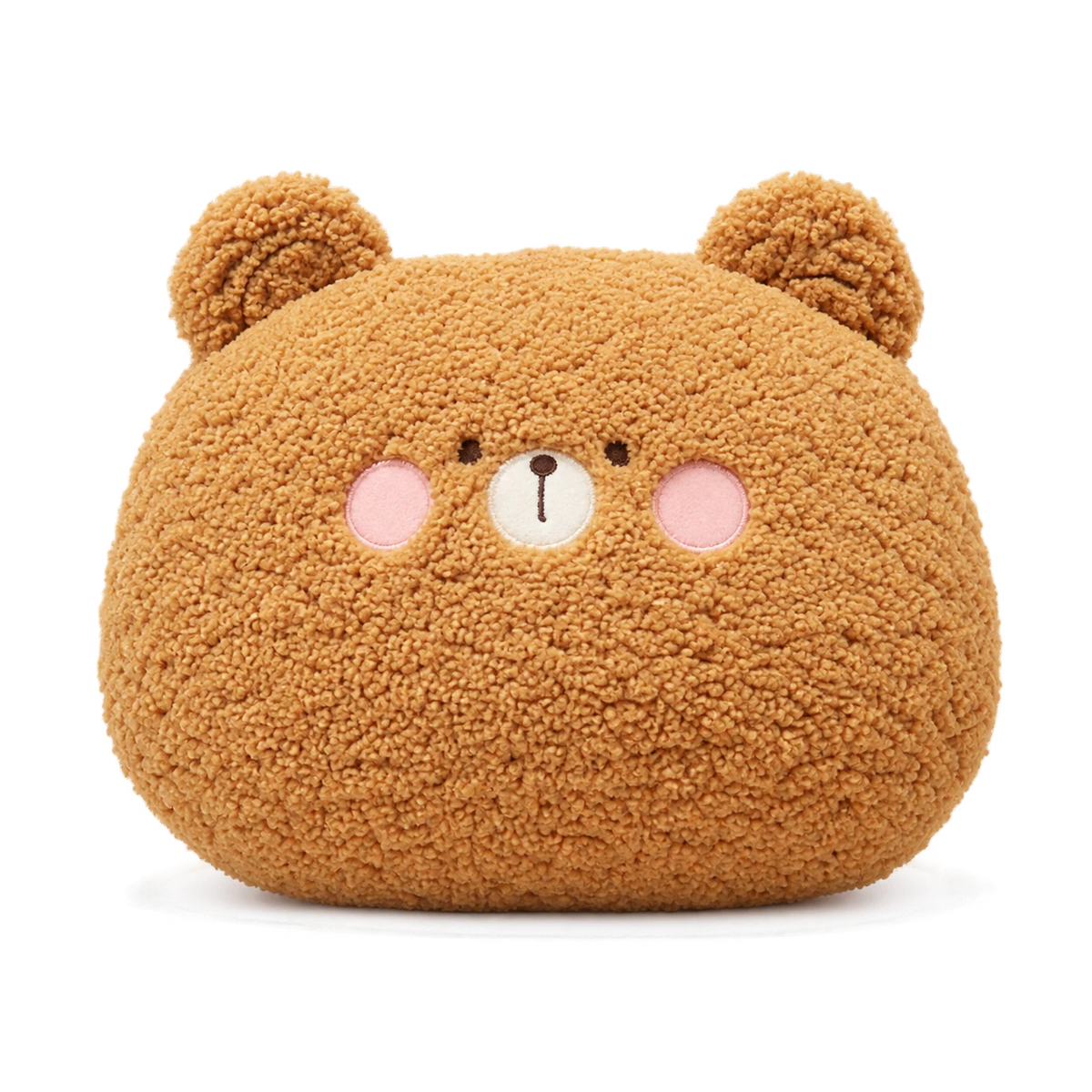 Animal Plush Pillow - Round Soft Stuffed Cushion - Bear / 35CM / 13.7IN