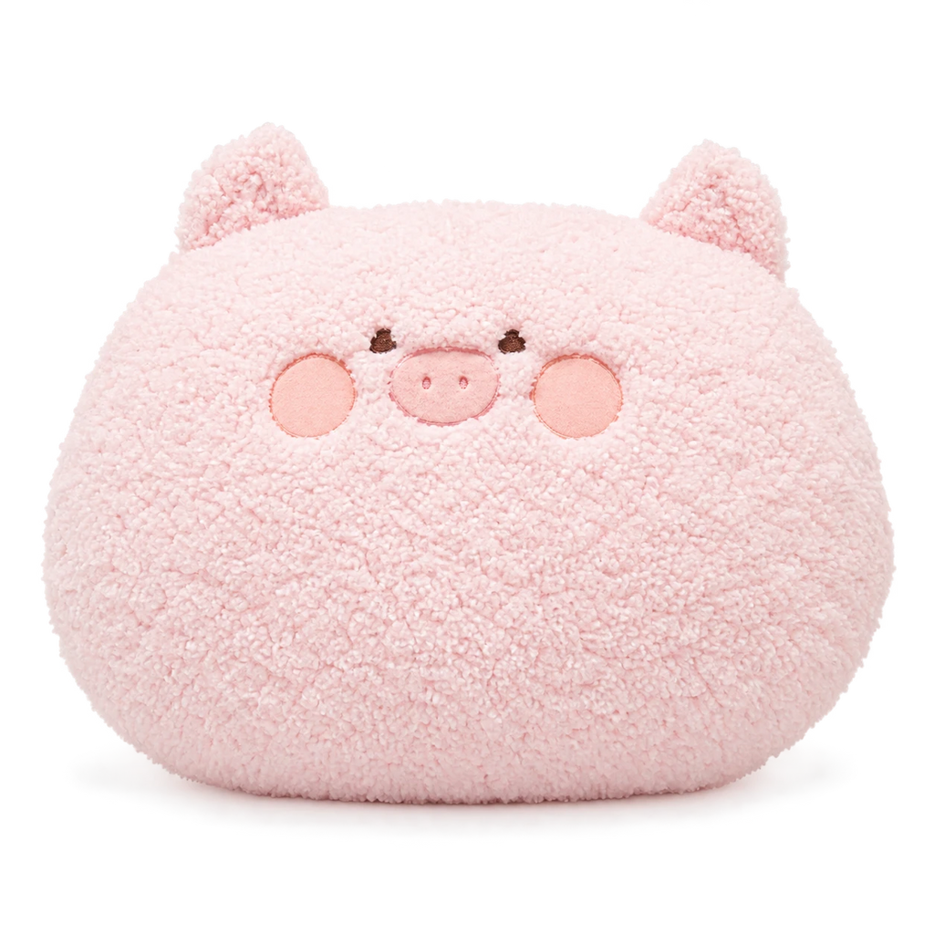 Animal Plush Pillow - Round Soft Stuffed Cushion - Pig / 35CM / 13.7IN