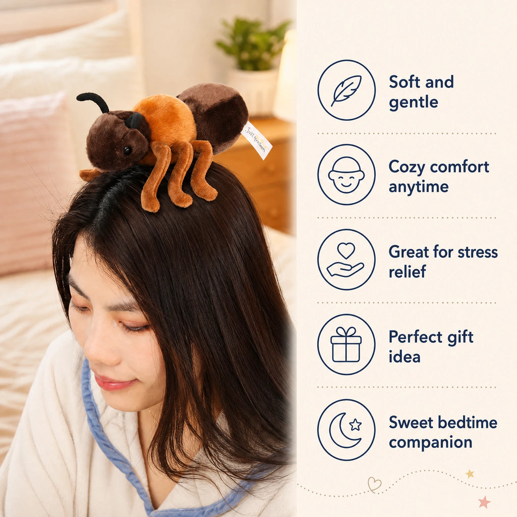Ant Plush Toy with Detailed Design and Soft Brown Fur - Bénéfices produit