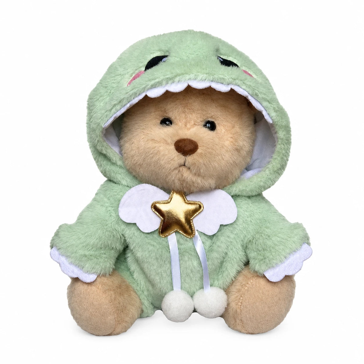 Articulated Teddy Bear with Dinosaur Costume - Brown Bear