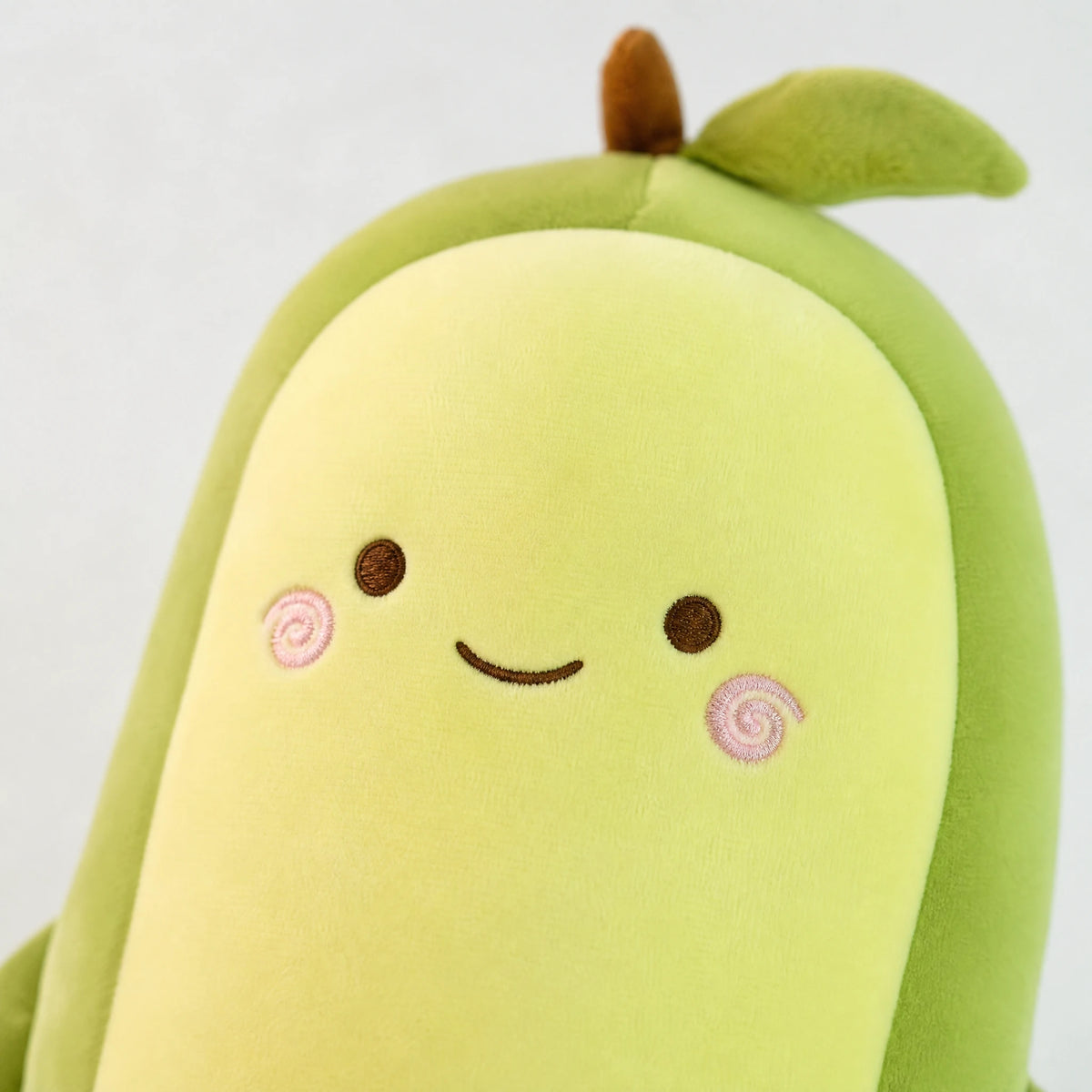 Avocado Body Pillow with Smiling Face and Soft Cotton - Détail matière