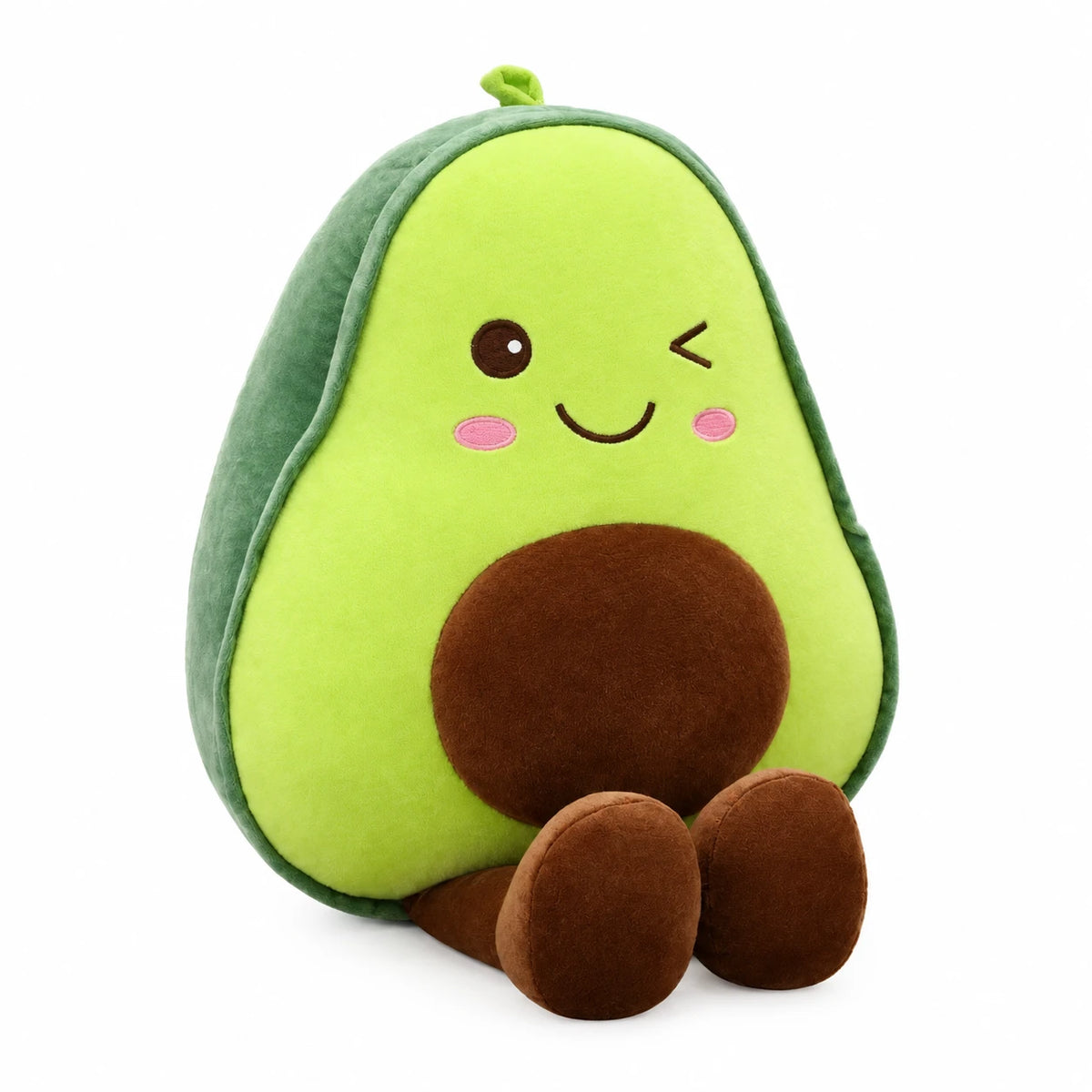 Avocado Plush Toy with Embroidered Smiling Face - 12in / 30cm … (4 tailles)