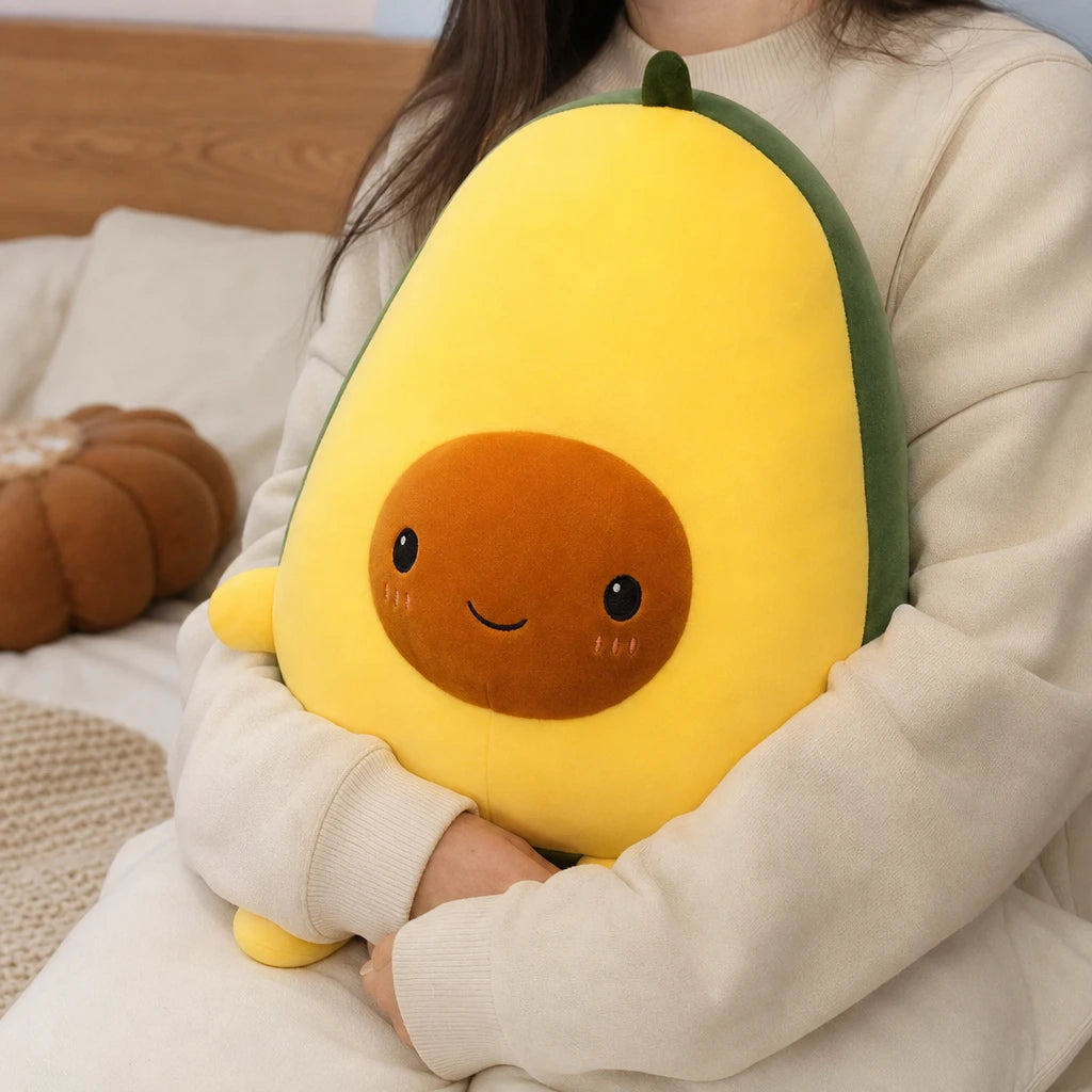 Avocado Plush Toy with Smiling Face and Soft Fabric - Utilisation du produit