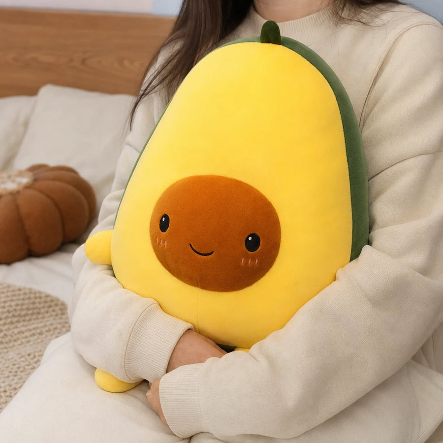 Avocado Plush Toy with Smiling Face and Soft Fabric - Utilisation du produit