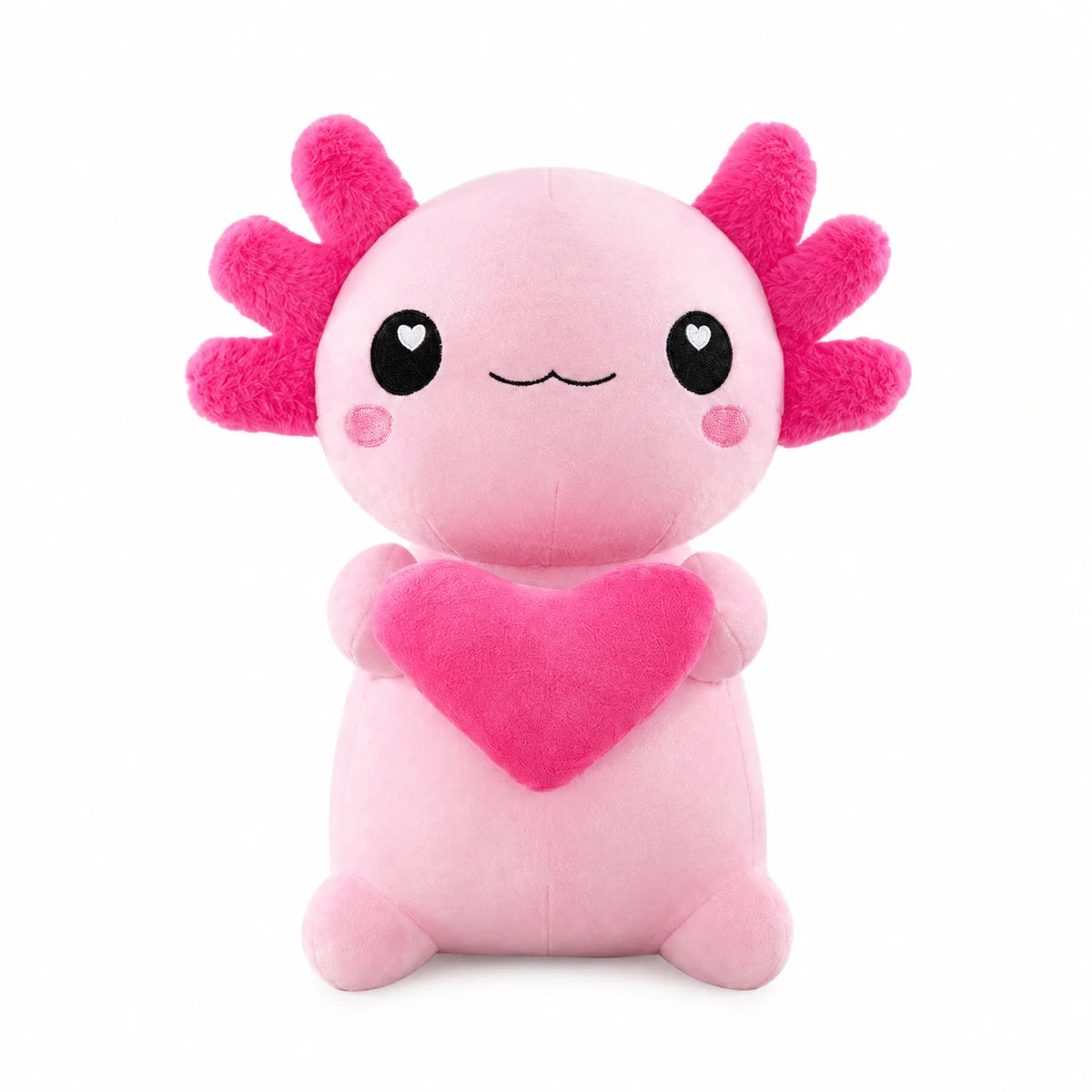 Axolotl Plush with Heart – Kawaii Design in Pink - Pink / 12in / 30cm … (3 tailles)