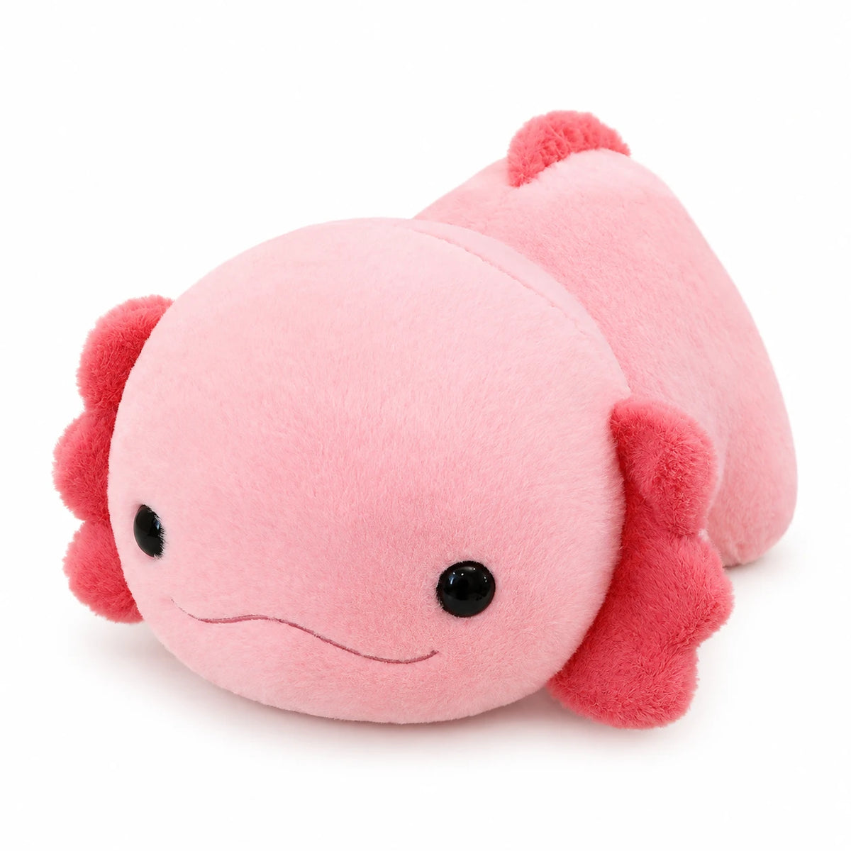 Axolotl Plush with Soft Pink Body and Coral Gills - 18in / 45cm · 23in / 60cm