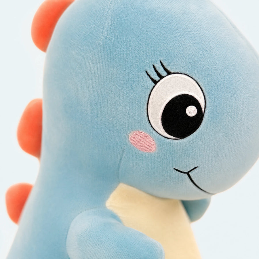 Baby Dinosaur Plush with Spikes in Blue Cotton - Détail matière
