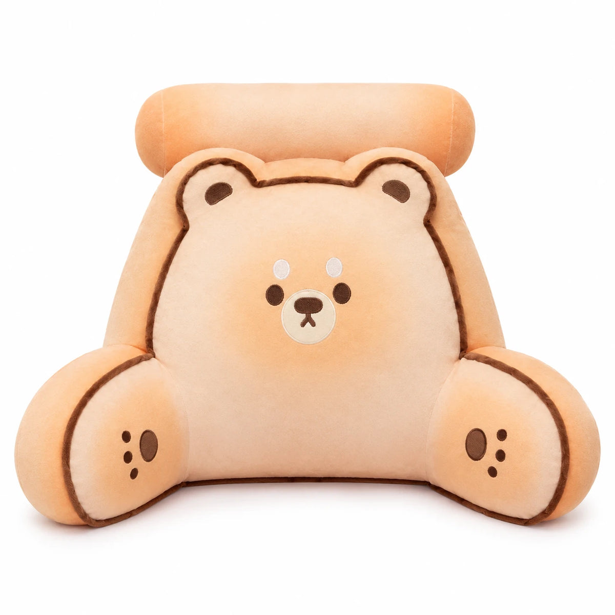 Backrest Pillow with Cat Design and Armrests - Bear / 15.5in / 40cm · Bear / 19.5in / 50cm
