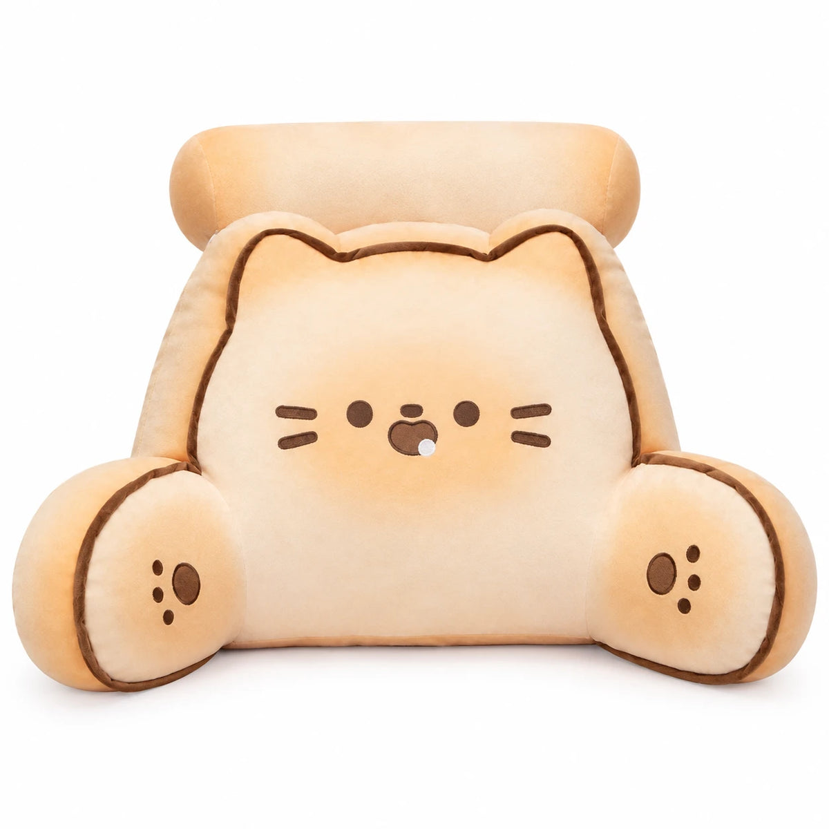 Backrest Pillow with Cat Design and Armrests - Cat / 15.5in / 40cm · Cat / 19.5in / 50cm