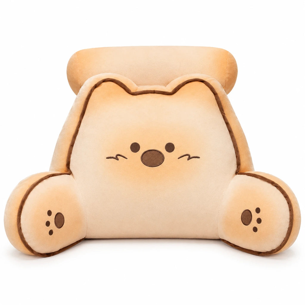 Backrest Pillow with Cat Design and Armrests - Dog / 15.5in / 40cm · Dog / 19.5in / 50cm
