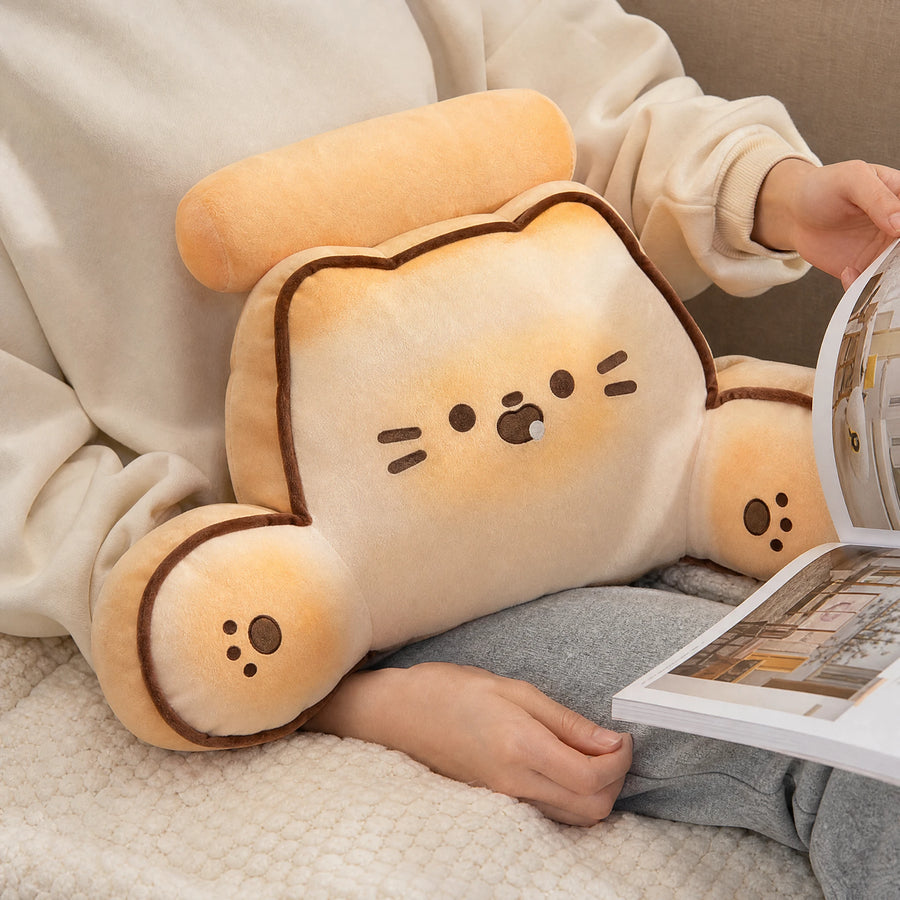 Backrest Pillow with Cat Design and Armrests - Utilisation du produit
