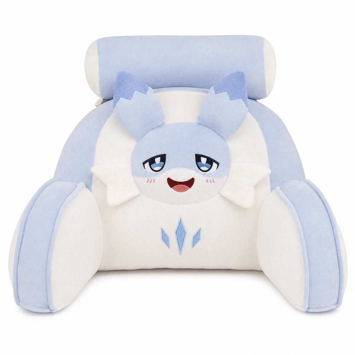 Backrest Pillow with Cute Dragon Character Design - Fond blanc