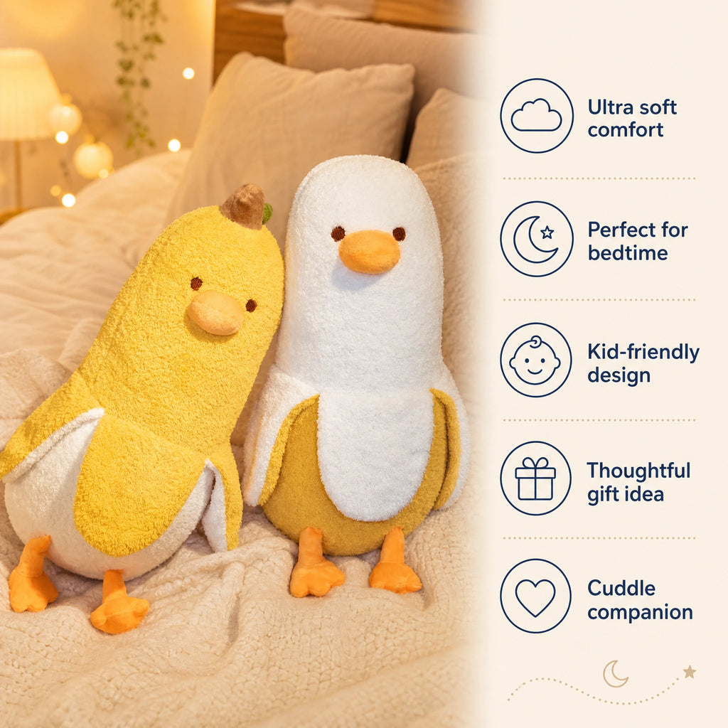 Banana Duck Plush with Soft Fluffy Texture - Bénéfices produit