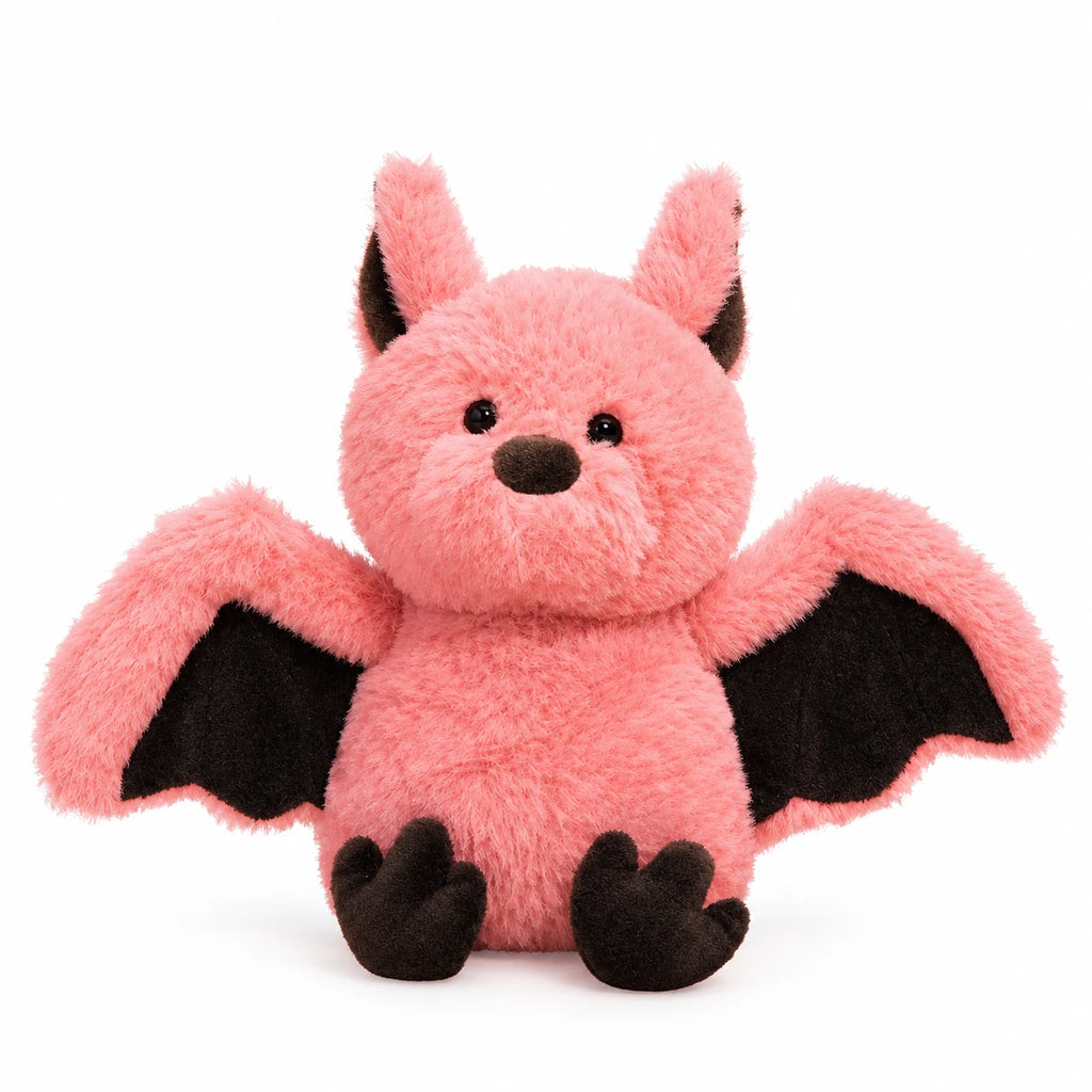 Bat Plush with Opening Wings and Velcro - Pink